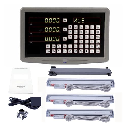 Komplette Set 3-Achsen-DRO DIGITAL-Anzeige Sds6-3v. Metallkoffer mit 3 stücke ka-300 Linearglasskala KA300. for Drehmühlenschleifer von DCDCD