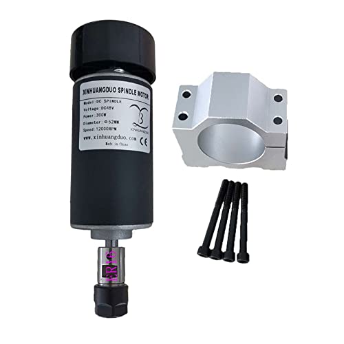Luftgekühlter 0,3-kW-CNC-Spindelmotor-Kit ER16-Spannfutter 300-W-Spindelmotor + Netzteil-Drehzahlregler for Gravieren(Package 3 ER16) von DCDCD