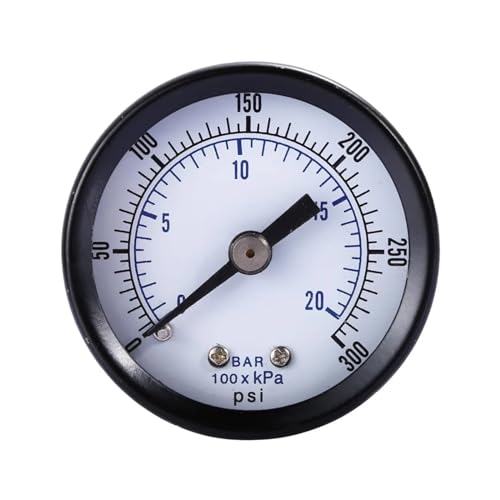 Luftkompressor-Manometer mit Doppelskala, 0–20 bar / 0–300 PSI Manometer von DCDCD