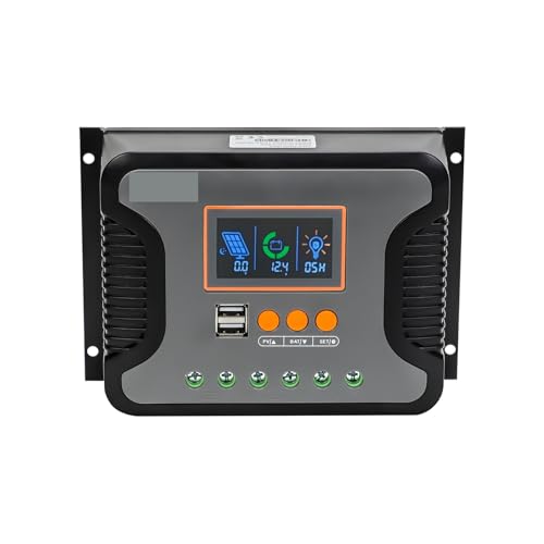 PWM 30A 60A 80A Solar Laderegler Arbeit for 12V 24V 36V 48V Batterie LED Bildschirm USB 5A/2A Max PV 100V Slient Betrieb(30A) von DCDCD