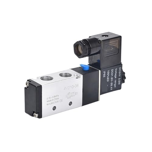 Pneumatisches elektrisches Magnetventil 5-Wege-2-Positionen-Luftmagnetventil 4V210-08 4V310-10 12V 24V 220 Pneumatisches Magnetventil(4V110-06,AC) von DCDCD