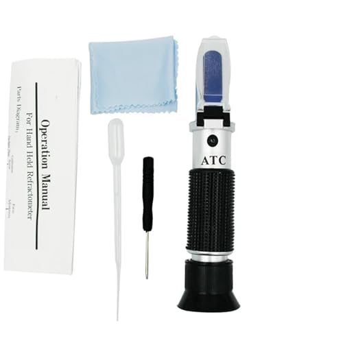 Refraktometer Brix 0-32% Zucker Konzentration Meter Dichtemesser Brix Saccharimeter Zucker Tester Obst Trauben ATC Handheld(Without box) von DCDCD