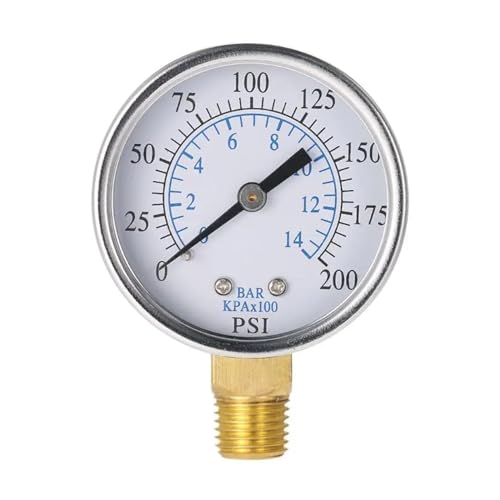 Rundes Manometer, 1/4-Zoll-Gewinde, Mini-Manometer for Heizöl, Wasser von DCDCD