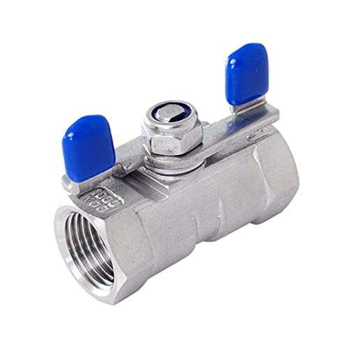 Schmetterlingsgriff 1/4 '' - 1 ' BSP Weiblicher Gewinde 304 Edelstahlkugelventile SS304 1pc Typ 2 Ways Ventil(1/4") von DCDCD