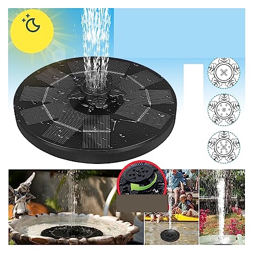 Solar-Brunnenpumpe, 4-in-1-Solarbrunnen, 3 W, hocheffiziente Umwandlung, Solarpumpe, Garten-Pool-Brunnen, Vogelbad, Aquarium, Pool, 16 cm Durchmesser von DCDCD