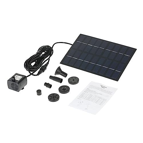 Solarbetriebenes Wasserpumpen-Set, 9 V, 1,8 W, Solarpanel, schwimmender, solarbetriebener Brunnen for Vogelbad, Teich, Gartenwasserpumpe(Pump without stand) von DCDCD
