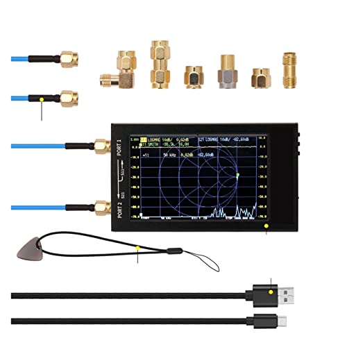 V2 Vector Network Analyzer Digital Nano VNA Tester MF HF VHF UHF USB Logikantennenanalysator messen S -Parameter, Spannungswellenverhältnis(4.2 inch V2) von DCDCD