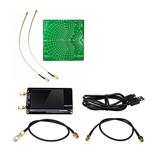 VNA Vector Network Analyzer Digitaler Touchscreen Kurzwelle MF HF VHF UHF Antennenanalysator Stehwelle mit Batterie(H4 with RF Demo Kit) von DCDCD