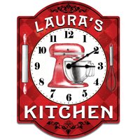 Küchenmixer Uhr Angepasst, Küche Kochen Dekor, Benutzerdefinierte Küchenuhren, Hausmannskost Schilder, Backuhr von DCDesignsUSA