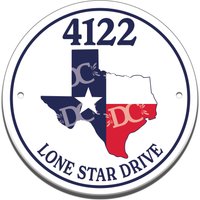 Texas Flagge Keramik Hausnummer Hausnummer Texaner Adresse Keramikfliese von DCDesignsUSA
