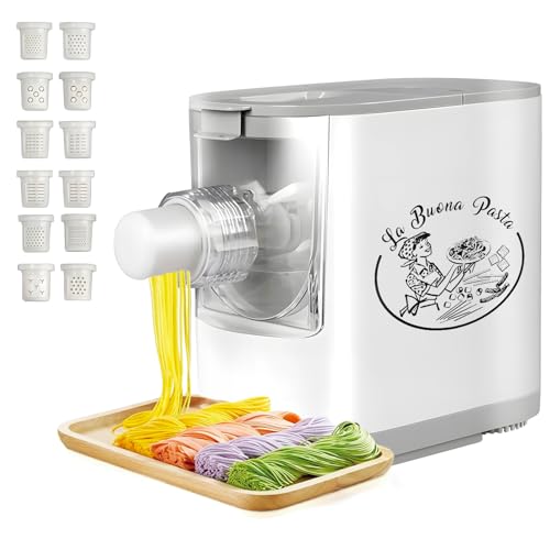 DCG PM1750 - Nudelmaschine • Teig in 3 Minuten • Fertigteig innerhalb von 10 Minuten • Kapazität: 350 g Mehl • 12 Nudelformen von DCG