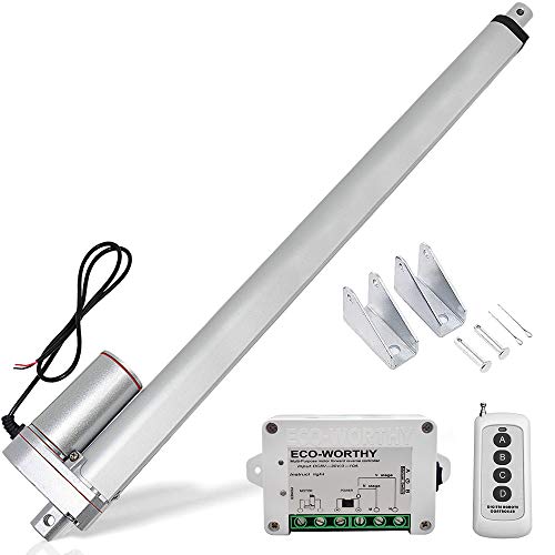 DCHOUSE 12 V 450mm Heavy Duty Hub Linearaktuator 150 KG-Maximum Lift Motor Drahtlose Fernbedienung Kit mit Montagehalterungen (1500N 18 zoll) von DCHOUSE