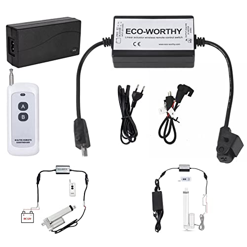 DCHOUSE Linearaktuator Controller DC 8-30V Wireless Motor Control Remote Switch Kit 5A mit 12V AC/DC Adapter Netzteil für Linearaktuatoren DCHOUSE Linearaktuator Controller DC 8-30V Wireless Motor Control Remote Switch Kit 5A mit 12V AC/DC Adapter Netzteil für Linearaktuatoren von DCHOUSE