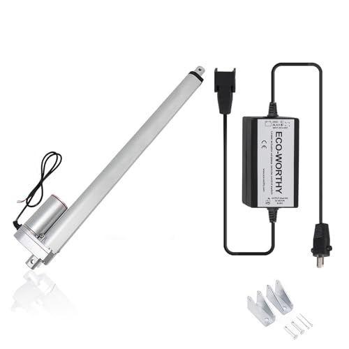 DCHOUSE Linearantrieb DC 12V 1500N 400mm Hub max Lineartechnik Aktuatoren,mit 12V AC/DC Linearaktuator Controller Fernbedienungs für Elektrische Türöffner und Automatisier ungsanwendungen von DCHOUSE