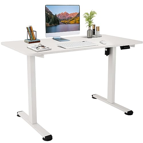 DCHOUSE Schreibtisch Höhenverstellbar Elektrisch 120x60 cm, Höhenverstellbarer Schreibtisch Gestell Ergonomischer Tisch Computertisch Höhenverstellbar Stehschreibtisch Height Adjustable Standing Desk von DCHOUSE