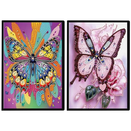 DCIDBEI 2 Pack Diamond Painting Notebook Schmetterling A5 Blanko Diamant Malerei Notizbuch Diamond Painting Notizbücher Schmetterling Strass Stickerei BlankoTagebuch Skizzenbuch Notizheft 50 Blätter DCIDBEI 2 Pack Diamond Painting Notebook Schmetterling A5 Blanko Diamant Malerei Notizbuch Diamond Painting Notizbücher Schmetterling Strass Stickerei BlankoTagebuch Skizzenbuch Notizheft 50 Blätter von DCIDBEI