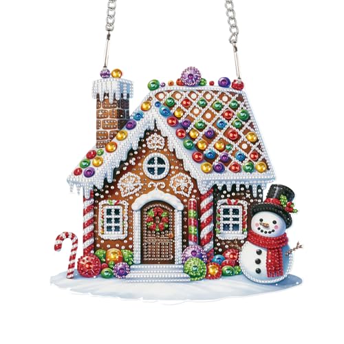 DCIDBEI 5D DIY Diamond Painting Weihnachten Kranz 24x22cm DIY Punkt Bohrer Diamant Malerei Weihnachtsdeko Kranz Kits Türkränze für Wand Fenster Und Eingang Hom Schneemann Haus Dekoschild von DCIDBEI