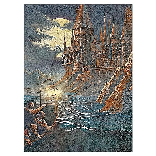 DCIDBEI DIY 5D Runde Diamond Painting Fantasy,Diamant Malerei Set für Erwachsene Kinder Diamant Painting Harry Potter, Wohnzimmer Schlafzimmer Dekoration Wandaufkleber,Magisches Schloss,40 x 50 cm von DCIDBEI