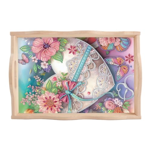 DCIDBEI DIY Diamond Painting Tablett Serviertablett 30x20cm Malen nach Zahlen Servierplatte mit Griffen Tablett Servierplatte Rechteckig Küchentablett Servierplatte für Frühstück Tee Couchtisch Herz DCIDBEI DIY Diamond Painting Tablett Serviertablett 30x20cm Malen nach Zahlen Servierplatte mit Griffen Tablett Servierplatte Rechteckig Küchentablett Servierplatte für Frühstück Tee Couchtisch Herz von DCIDBEI