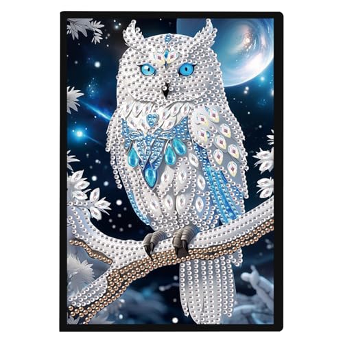 DCIDBEI Diamant Notebook Notizbücher Skizzenbuch A5 Diamant Malerei Kits Erwachsene Sketchbook Eule Diamant Painting Tagesbuch Diamond Painting Notizbuch Skizzenbuch Notizbücher Journal Buch von DCIDBEI