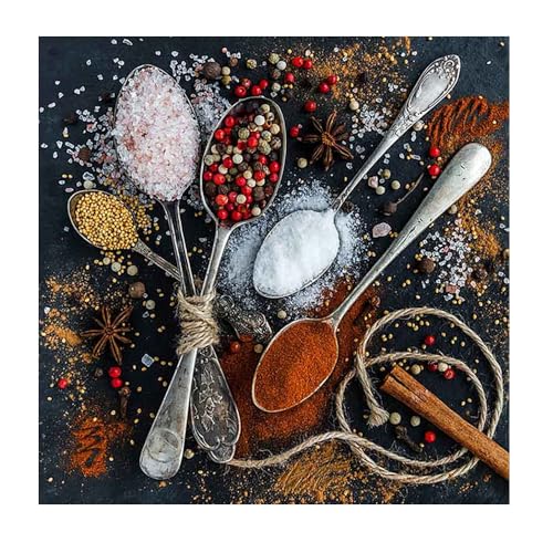 DCIDBEI Diamond Painting Küchenmotiv 40x40 cm - Bilder Küche Mit Kräuter und Gewürze - Für Erwachsene von DCIDBEI