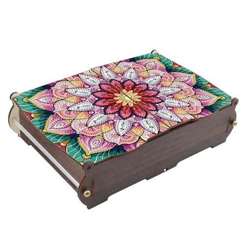 DCIDBEI Diamond Painting Organizer mit Schubladen 24x15 cm Diamant Malerei Tischdekoration Schreibtisch Organizer Schubladenbox Büro Aufbewahrungsbox für Stifte und Anderes Bürozubehör Mandala Pink von DCIDBEI