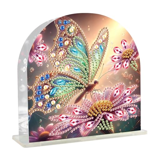 DCIDBEI Diamond Painting Serviettenhalter 15x15 cm Diamant Malerei Servietten Halter Papier Serviettenhalter Handtuchhalter Serviettenspender für Küchenarbeitsplatten Esstische Schmetterling von DCIDBEI