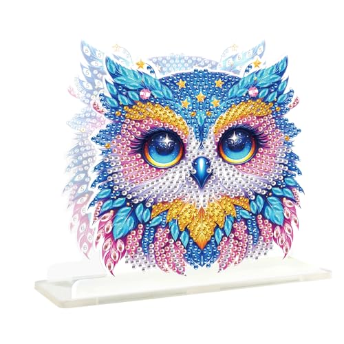 DCIDBEI Diamond Painting Serviettenhalter 15x15cm Diamant Painting Serviettenspender Servietten Halterung Serviettenständer Tischtuchspender Für Küche Restaurant Bar Eule Papierserviettenhalter von DCIDBEI