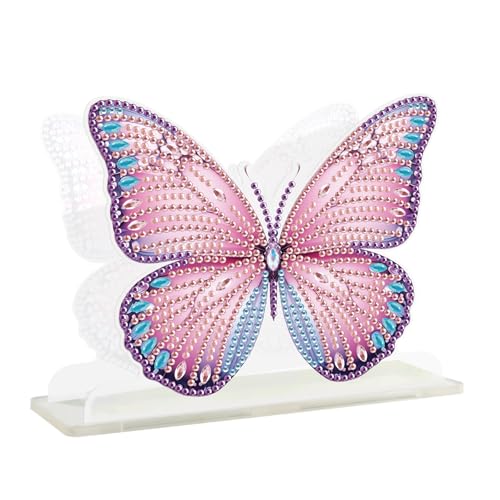 DCIDBEI Diamond Painting Serviettenhalter 15x15cm Diamant Painting Serviettenspender für Tisch Küchenzubehör Diamant Malerei Servietten Halterung zum Dekorieren Schmetterling Papierserviettenhalter von DCIDBEI