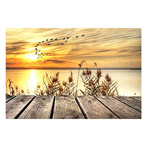 DCIDBEI Diamond Painting Sonnenuntergang Strand 40x50 cm Diamond Painting Sonnenaufgang Meer Diamond Painting Strand Wasser Meer Sand Sonnenuntergang Diamond Painting Brücken Puzzle Diamond Landschaft von DCIDBEI