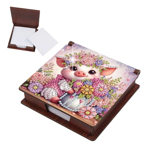 DCIDBEI Diamond Painting Zettelbox aus Holz 11x11cm mit Zettelblock 160 Blatt Diamant Painting Haftnotizhalter Notizblock Notizblockhalter Organizer für Schreibtisch Büro Schlafsaal Schwein Blume DCIDBEI Diamond Painting Zettelbox aus Holz 11x11cm mit Zettelblock 160 Blatt Diamant Painting Haftnotizhalter Notizblock Notizblockhalter Organizer für Schreibtisch Büro Schlafsaal Schwein Blume von DCIDBEI