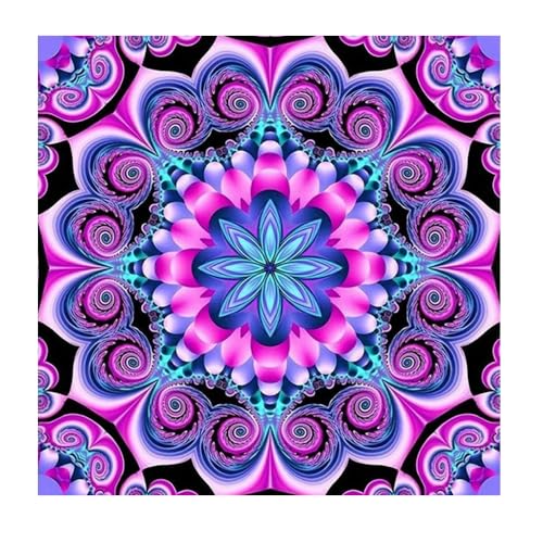 DCIDBEI Groß und Klar Diamond Painting Mandala 40x40cm Perlen Bilder Blumen Groß Diamant Painting Bilder Erwachsene Mandala Angel'sTrumpet Transzendentales Erwachen Endlos Verändernd von DCIDBEI