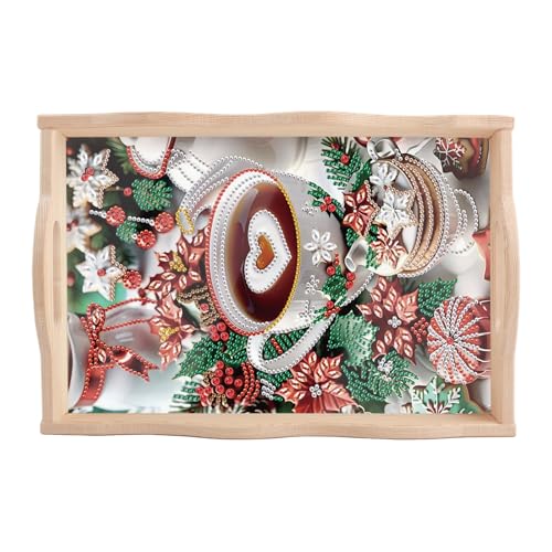 DCIDBEI Weihnachten DIY Diamond Painting Rechteckiges Serviertablett 30x20cm Malen nach Zahlen Tee Getränketeller Servierplatte für Abendessen Snacktablett Tee Getränketeller Kaffee Frühstückstablett DCIDBEI Weihnachten DIY Diamond Painting Rechteckiges Serviertablett 30x20cm Malen nach Zahlen Tee Getränketeller Servierplatte für Abendessen Snacktablett Tee Getränketeller Kaffee Frühstückstablett von DCIDBEI