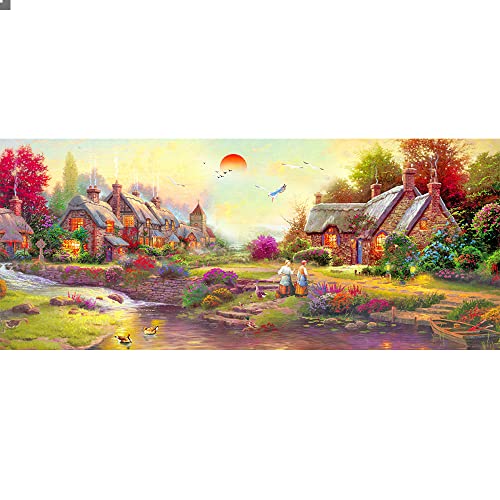 Diamond Painting Ländliche Landschaft 110x50 cm ( Inner 104x44 cm) Diamond Painting Landschaften und Natur Diamond Malerei Kit Cross Stitch Stickerei Kits Arts Craft Bastelset Erwachsene Wohnzimmer von DCIDBEI