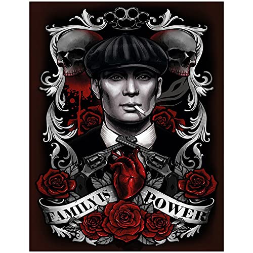 Square Drill Diamond Painting Bilder Cillian Murphy 40x50 cm DIY 5D Diamond Painting Skull Schädel Totenkopf Full Drill Diamant Malerei kits Malen nach Zahlen Diamant Painting Quadratische Steine von DCIDBEI