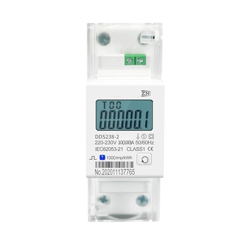 10 (100) A 220 V 230 V 50 Hz 60 Hz 100 A bidirektional Einphasig Wirkenergie Import Export kWh Din-Schiene Wattstunden-Energiezähler von DCJJLWIG