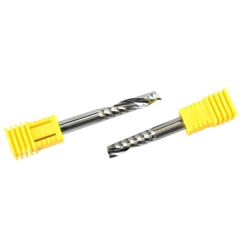 2 stücke 4 6mm Schaft Hartmetall-schaftfräser Einzigen Flöte Fräser Eine Flöte Spiral CutterRouter Bit(4x8x45mm) von DCJJLWIG