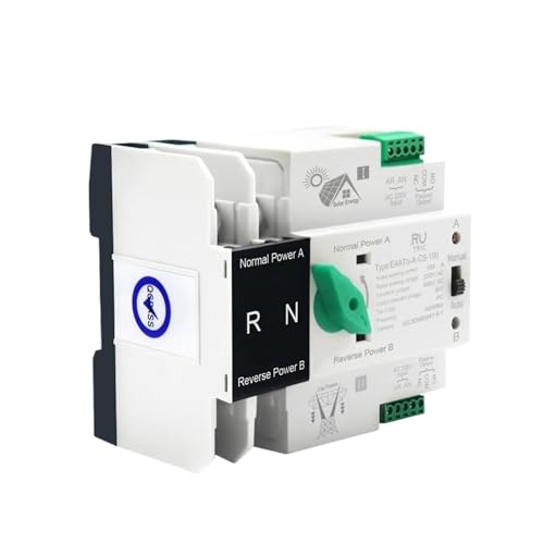 2P 4P Rail ATS Inverter Dual Power Automatic Transfer Selector Switches Uninterrupted Power AC 110V AC 230V 125A(2P,110V) von DCJJLWIG