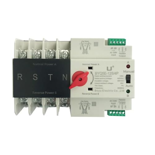 3 Phase 4p Rail ATS 400V 110V Dual Power Automatic Transfer Electrical Selector Switch Uninterrupted 63A100A 125A(100A 110V PV type) von DCJJLWIG