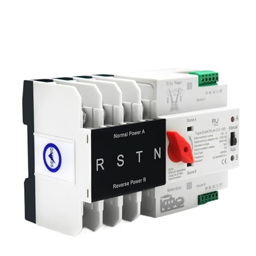 3Phase 4 Phase 125A AC 380V Rail ATS Dual Power Automatic Transfer Switch Electrical Selector Switches Uninterrupted Power(220V) von DCJJLWIG