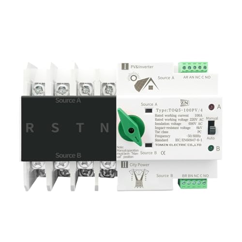 4P 3 Phase 4 wire Rail ATS Dual Power Automatic Transfer Selector Switches Uninterrupted 63A 100A 125A(125A) von DCJJLWIG