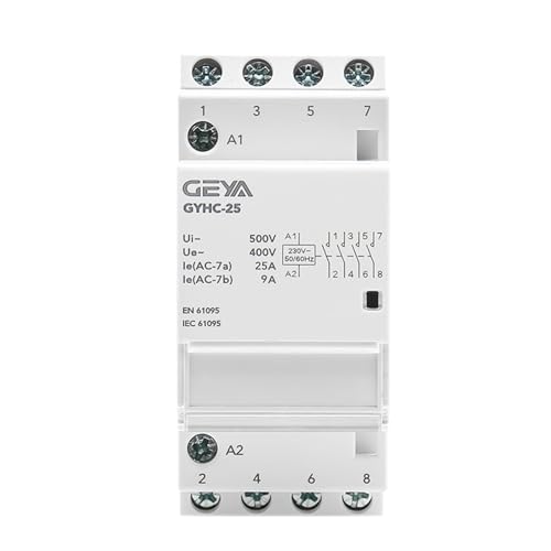 DCJJLWIG GYHC 4P 25A 4NC 4NO 2NO2NC 3NO1NC Modularer Schutzschalter für den Hausgebrauch auf DIN-Schiene Automatischer Wechselstromschützer 50/60Hz (-3P 25A 3NO) von DCJJLWIG