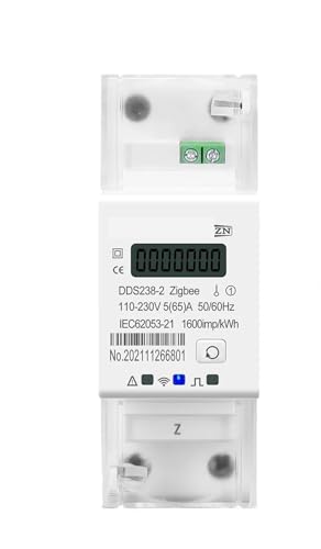 Einphasiger 65A Din-Schienen-Energiezähler-Timer-Monitor kWh-Meter Wattmeter 110V 220V 50/60Hz(Wireless gateway) von DCJJLWIG