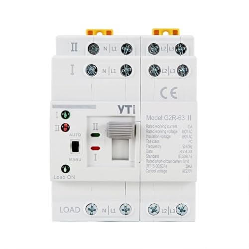 G2R-63 DIN Rail ATS Transfer Switch-6A~63A 2P 4P 220V Dual Power Selector Switches(2P G2R-63) von DCJJLWIG
