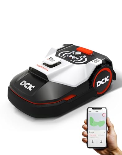 DCK Mähroboter 500m² Intelligenter Lawn Mower 40% Steigung, Innovative Noir Navigation Rasenmäher Roboter mit LiDAR Hindernisvermeidung, Mehrzonen-Management, Auto-Laden, App-Steuerung (KDRM105) von DCK