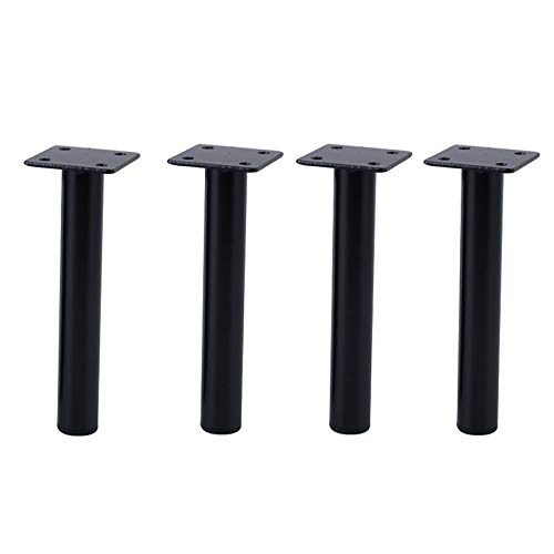 Schwarze Möbelfüße aus Metall, Tischbeine aus Schmiedeeisen, Stützbeine für Moderne DIY-Möbel, geeignet für Sofas, Couchtische, Fernsehschränke, Badezimmerschränke (4 Stück) von DCLINAD