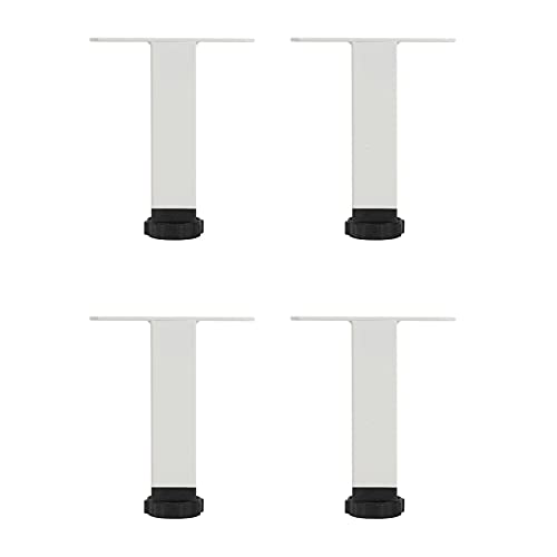 Weiße kaltgewalzte Stahlmöbelbeine/Acrylsofabeine/Ersatztischbeine/Metallmöbelbeine/verstellbare weiche Stuhltischbeine/Kommodenbeine/mit Befestigungsschrauben (180 mm/7,1 Zoll) von DCLINAD
