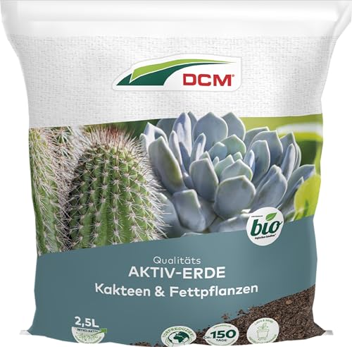 DCM AKTIV-Erde Kakteen & Fettpflanzen - Spezialerde, Optimale Bio-Erde mit Torfreduktion & organischem Dünger - 2,5 L von DCM