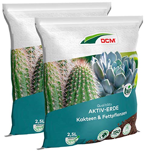 DCM-Cuxin Qualitäts Aktiv-Erde Kakteen & Fettpflanzen, Sparpack 2 x 2,5 Liter von DCM