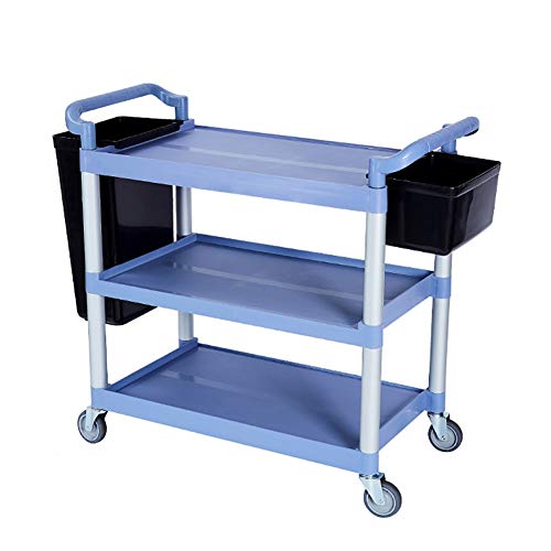 Tee Trolley Rolling Utility Cart Storage Cart Beauty Salon Spa Trolley mit 2 Schmutzeimer, DCNGXUKLK von DCNGXUKLK